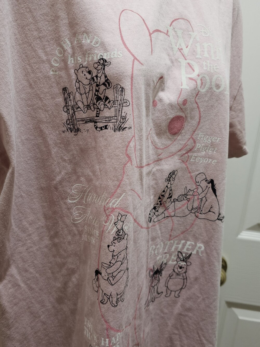Disney Winnie The Pooh Graphic Tshirt Light Pink  Size XL NWT - Picture 13 of 14